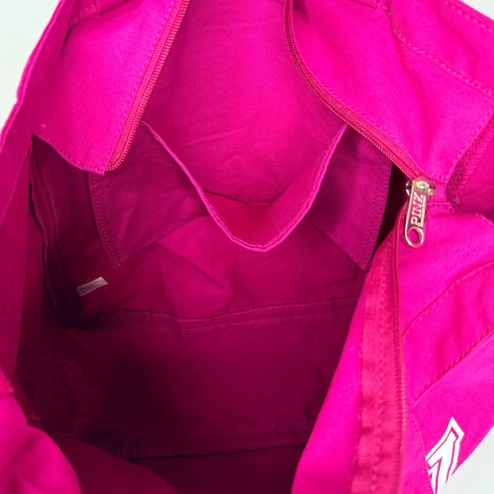 PINK Victoria's Secret Tote Bag magenta color. - Picture 6 of 8
